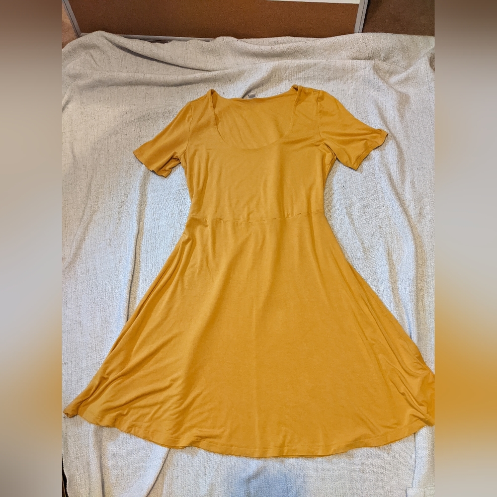 Old navy Dress Large Fall Mustard Yellow